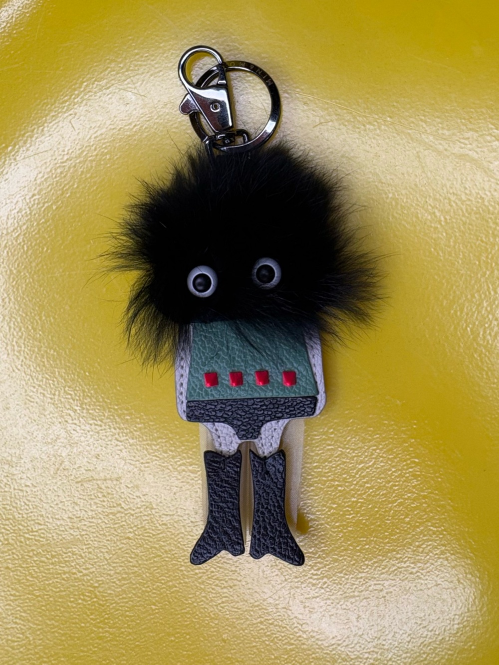 Min & Mon Monster Superhero Leather Keychain
